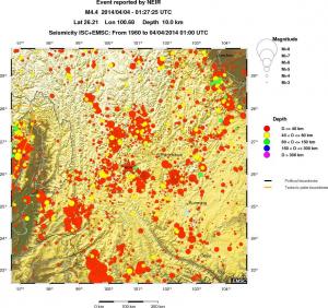 regional historical seismicity