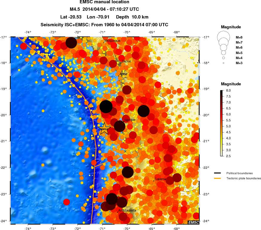 regional magnitude historical seismicity