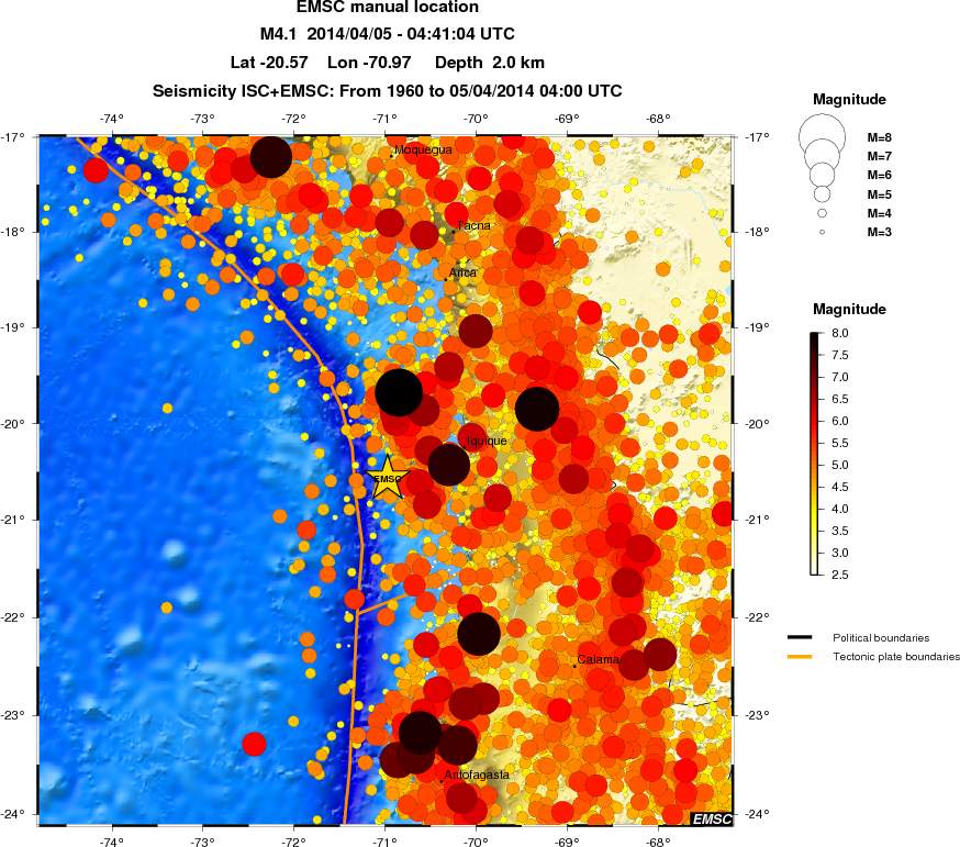 regional magnitude historical seismicity