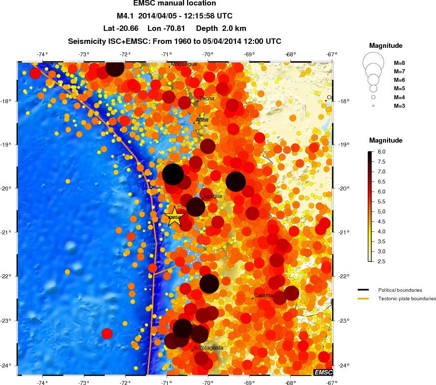 regional magnitude historical seismicity