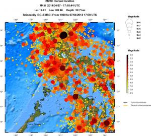 regional magnitude historical seismicity