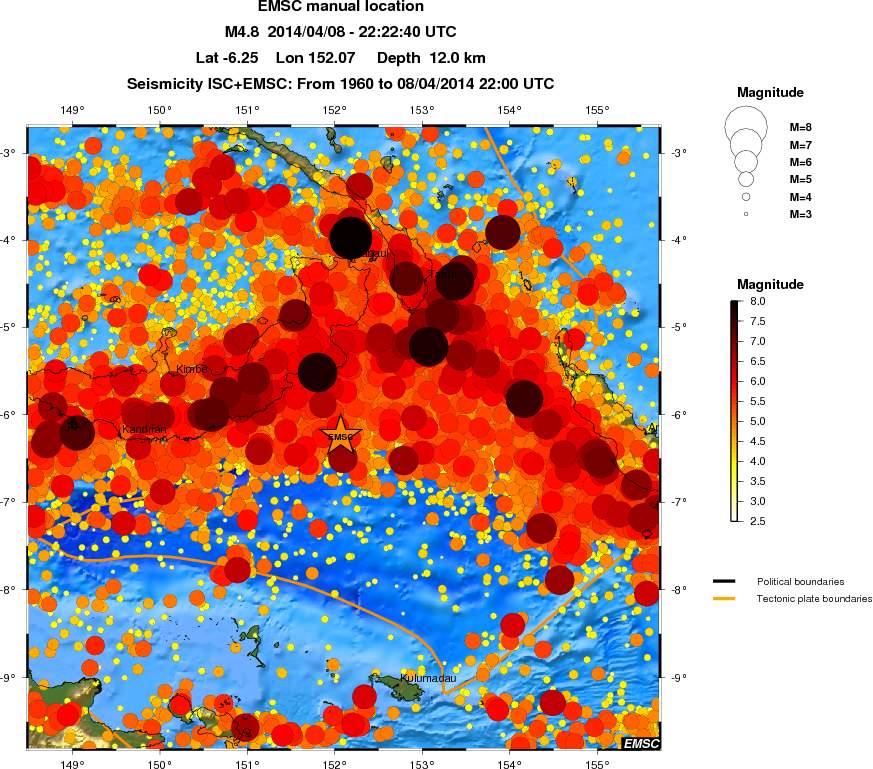 regional magnitude historical seismicity