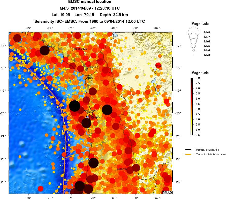 regional magnitude historical seismicity