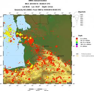 regional historical seismicity