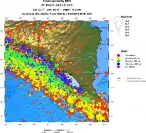 regional historical seismicity