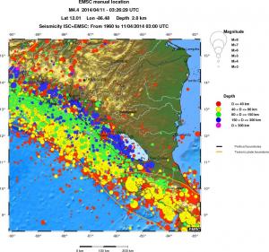 regional historical seismicity
