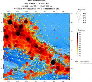 regional magnitude historical seismicity