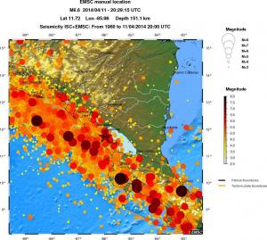 regional magnitude historical seismicity