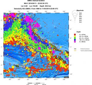 regional historical seismicity