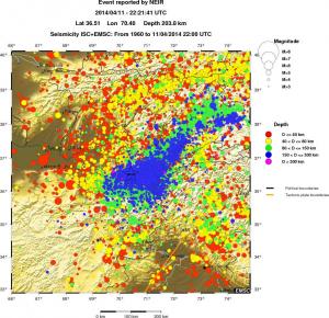 regional historical seismicity