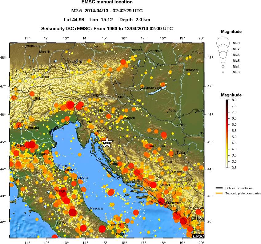 regional magnitude historical seismicity