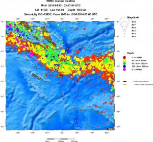 regional historical seismicity