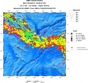 regional historical seismicity