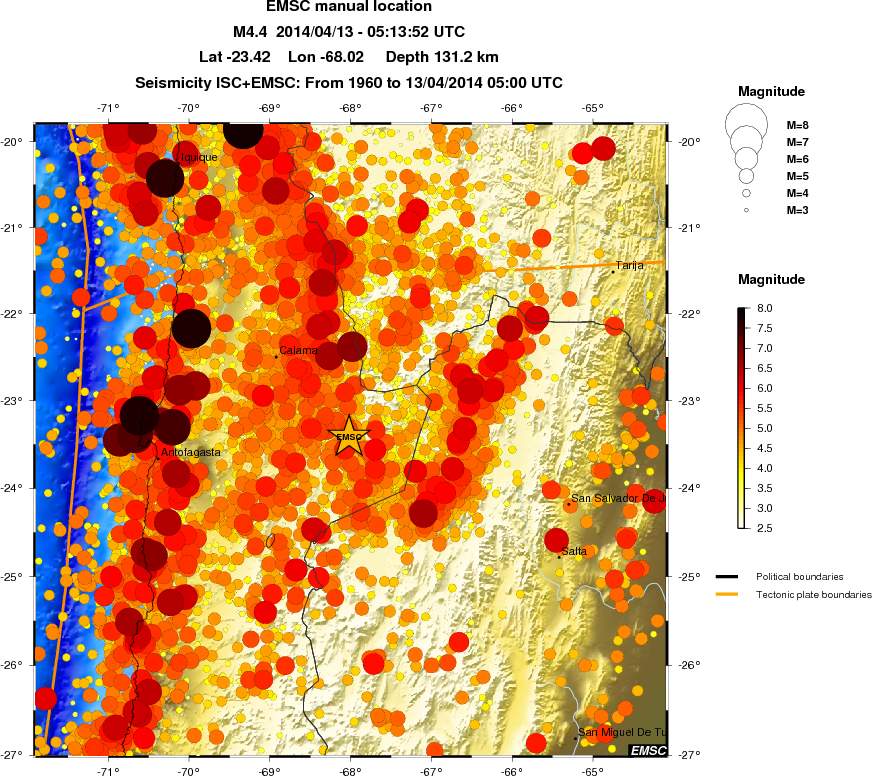 regional magnitude historical seismicity