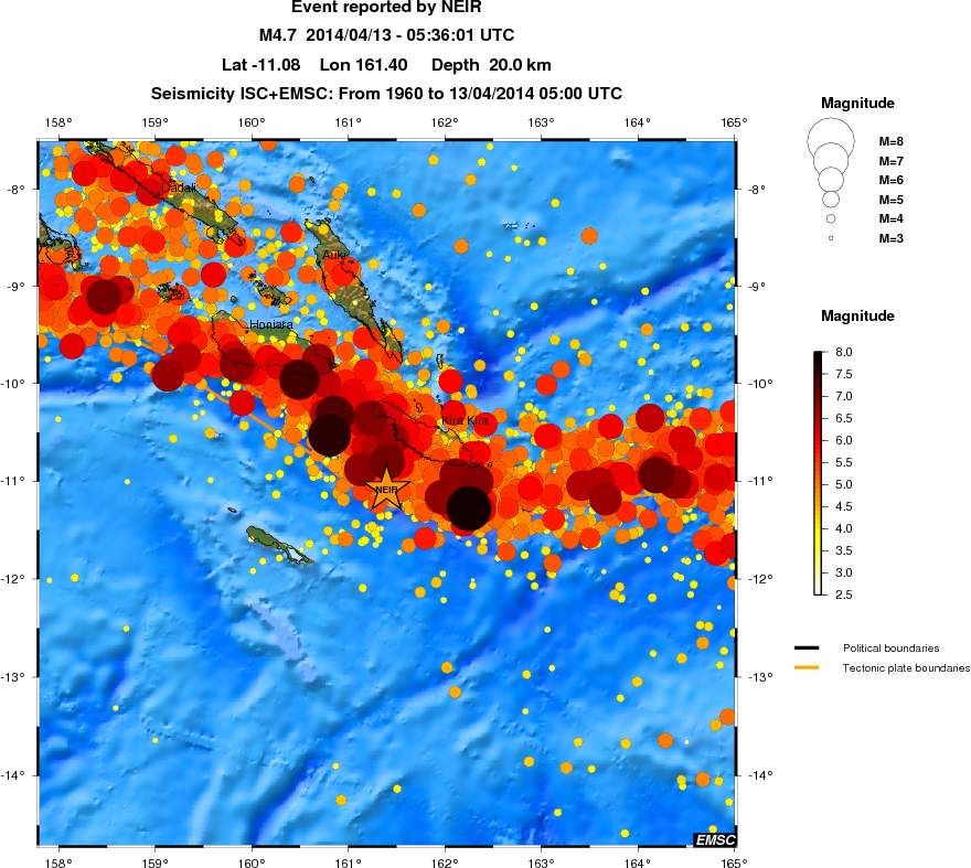 regional magnitude historical seismicity