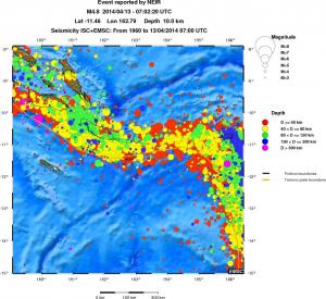 regional historical seismicity
