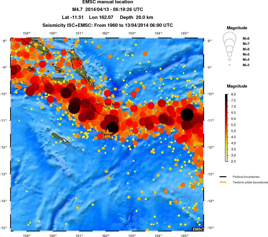 regional magnitude historical seismicity