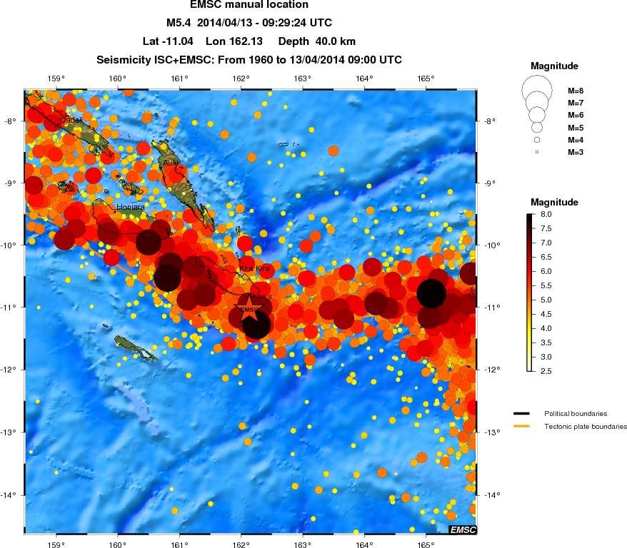regional magnitude historical seismicity