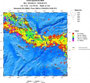 regional historical seismicity