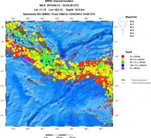 regional historical seismicity
