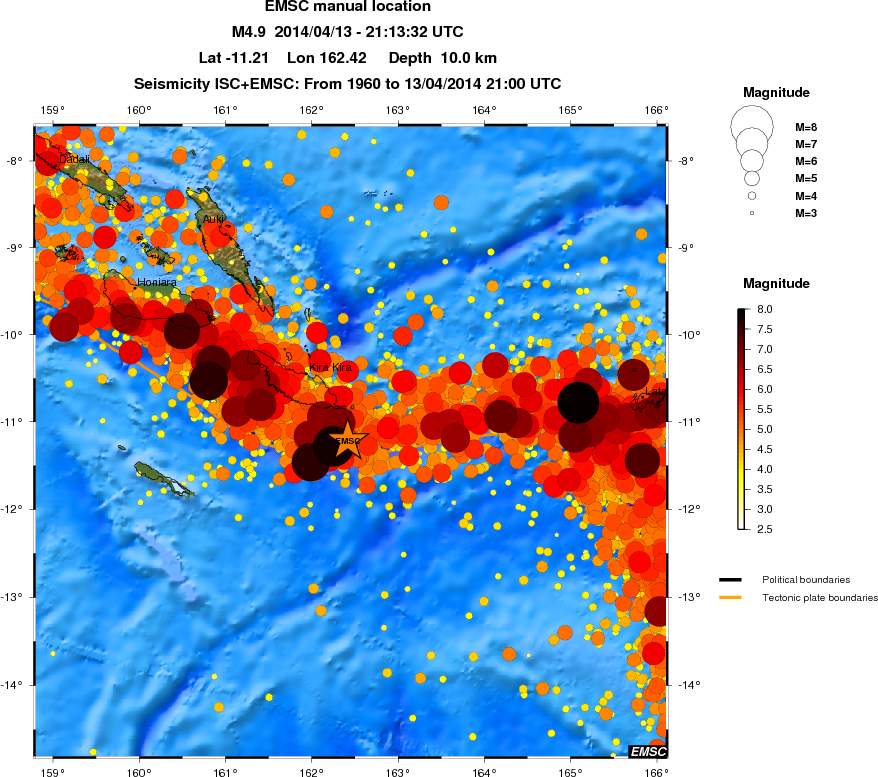 regional magnitude historical seismicity
