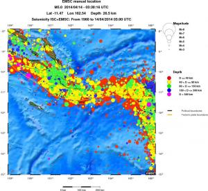 regional historical seismicity
