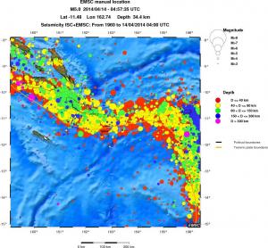 regional historical seismicity