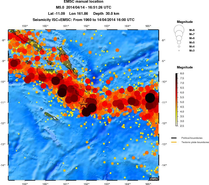 regional magnitude historical seismicity