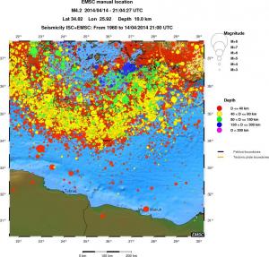 regional historical seismicity