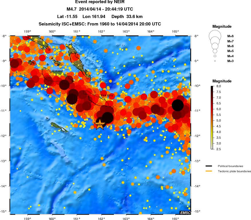 regional magnitude historical seismicity