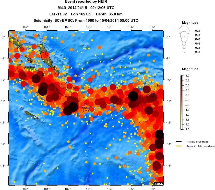 regional magnitude historical seismicity