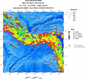 regional historical seismicity