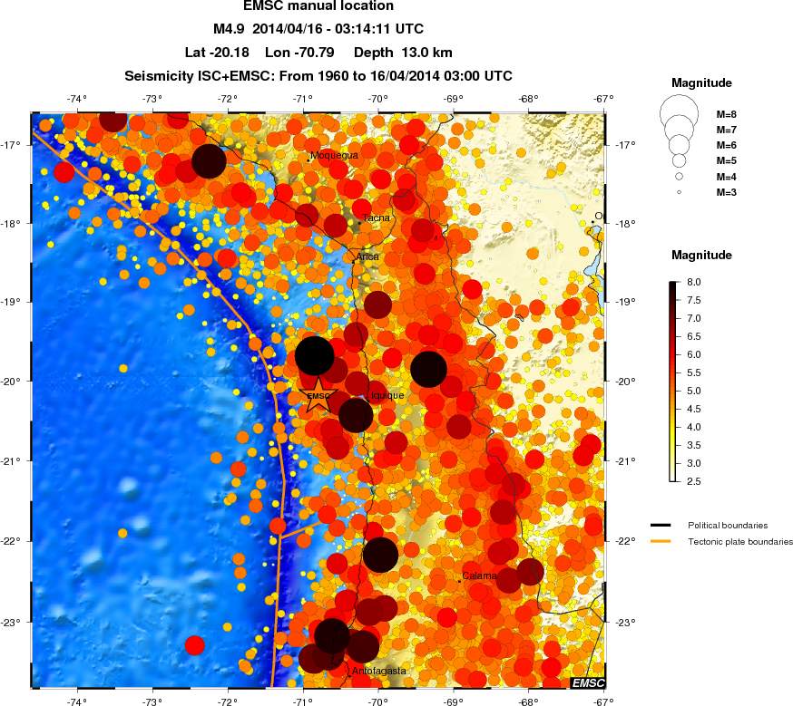 regional magnitude historical seismicity