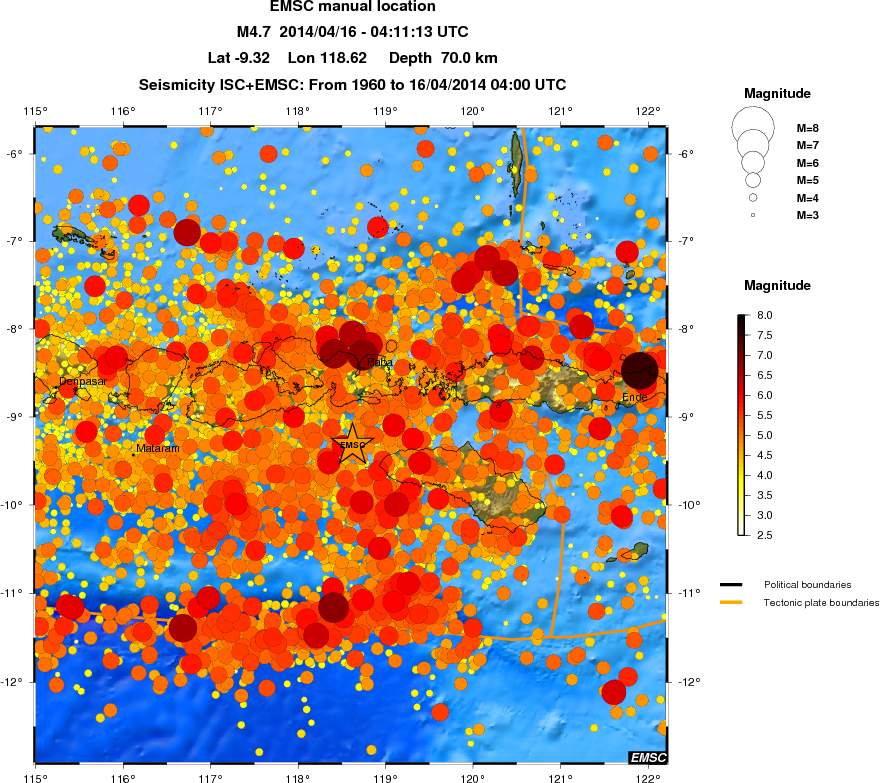 regional magnitude historical seismicity