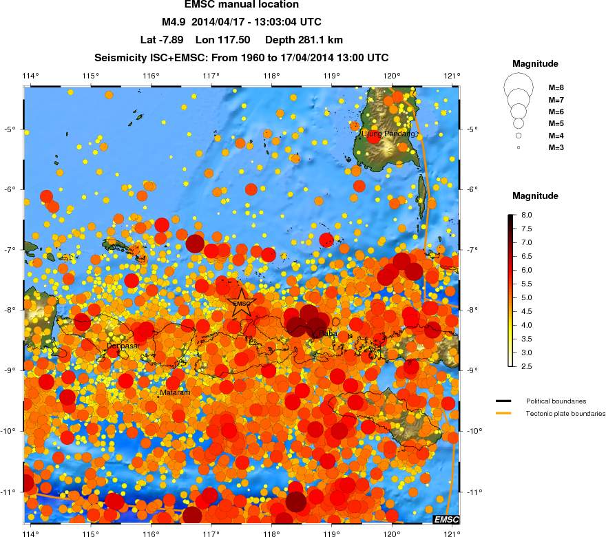 regional magnitude historical seismicity