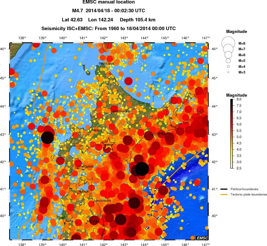 regional magnitude historical seismicity