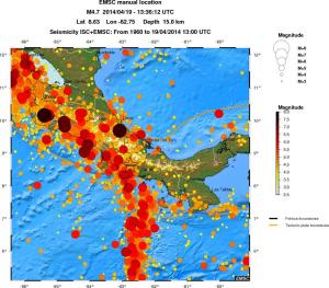 regional magnitude historical seismicity