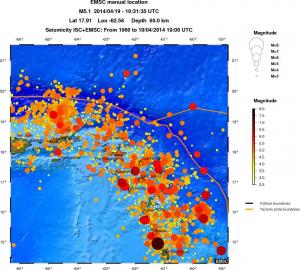 regional magnitude historical seismicity