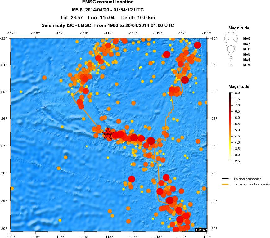regional magnitude historical seismicity