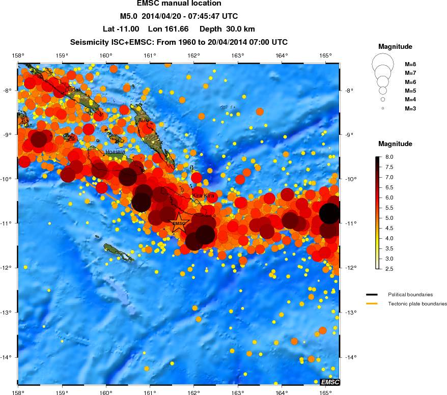 regional magnitude historical seismicity