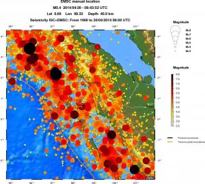 regional magnitude historical seismicity