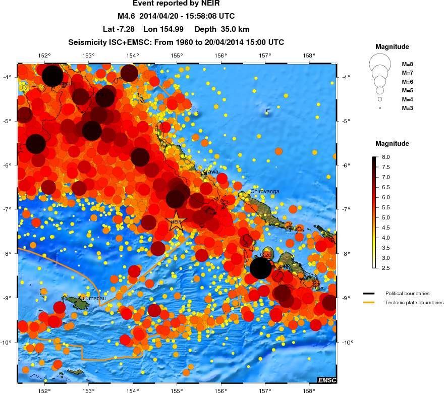 regional magnitude historical seismicity