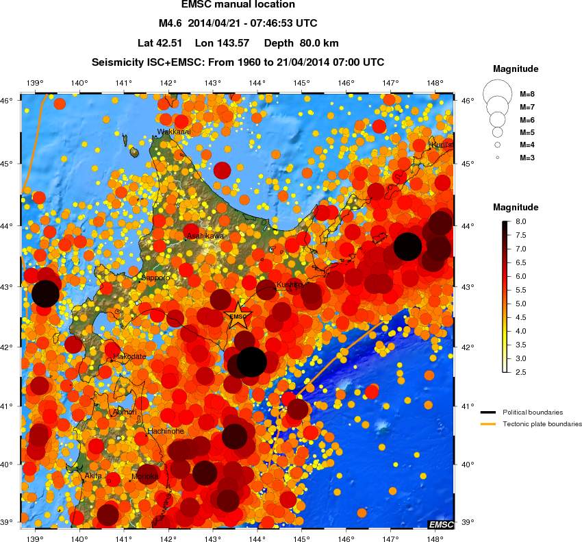 regional magnitude historical seismicity