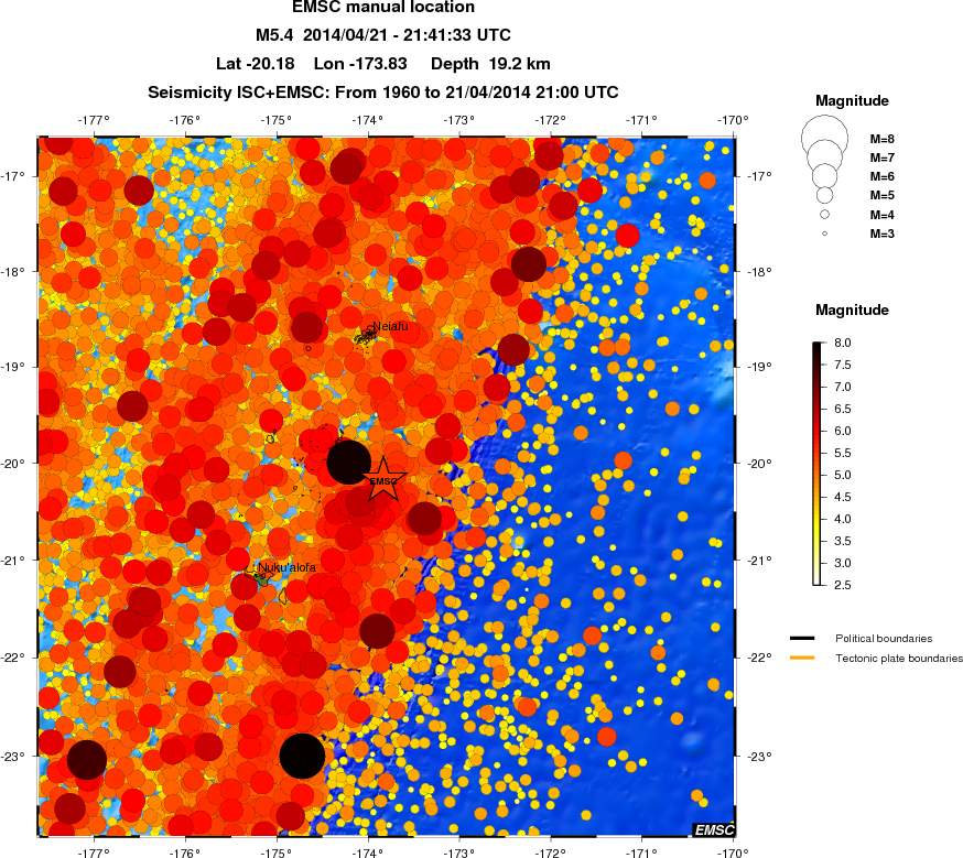 regional magnitude historical seismicity