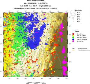 regional historical seismicity