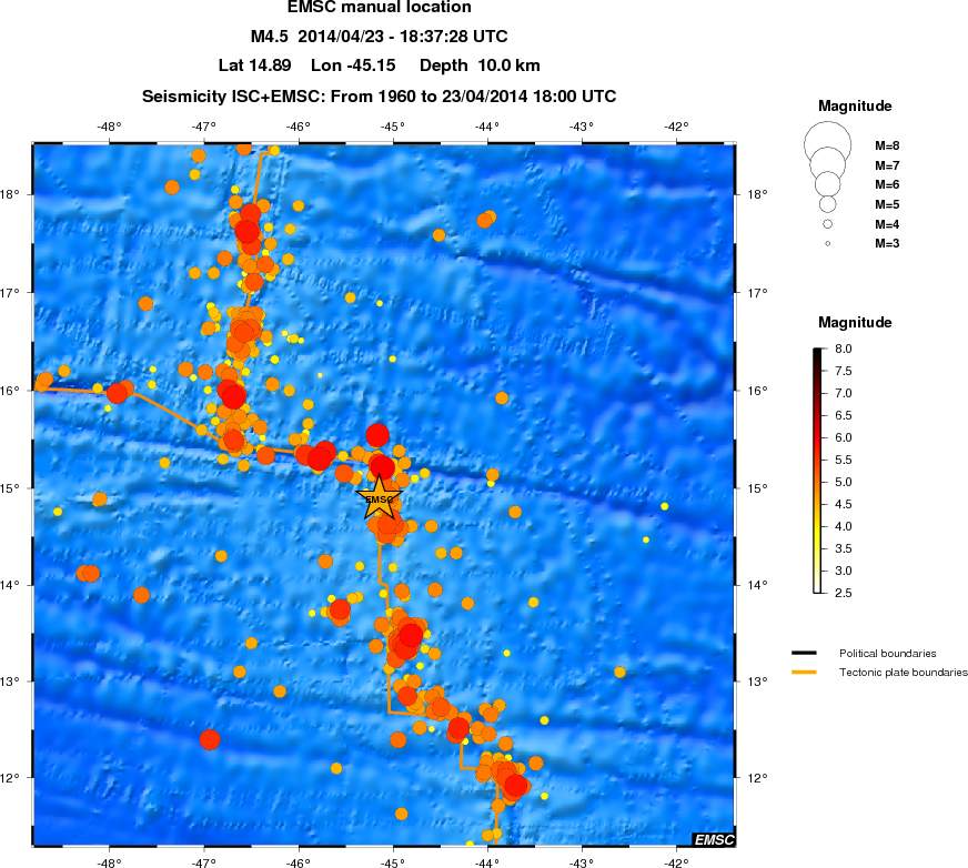 regional magnitude historical seismicity