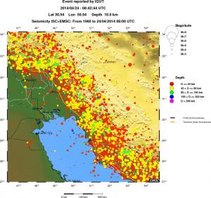 regional historical seismicity