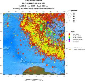 regional historical seismicity