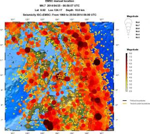 regional magnitude historical seismicity