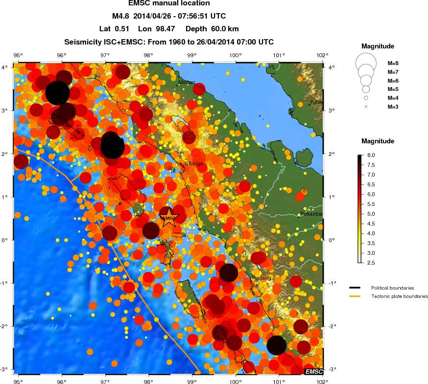 regional magnitude historical seismicity